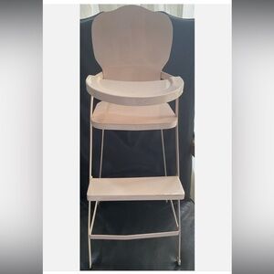 Crate & Barrel Land of Nod Pink Metal Doll High Chair